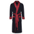 Mayfair men's smoking jacket in navy – long velvet smoking robe for men
